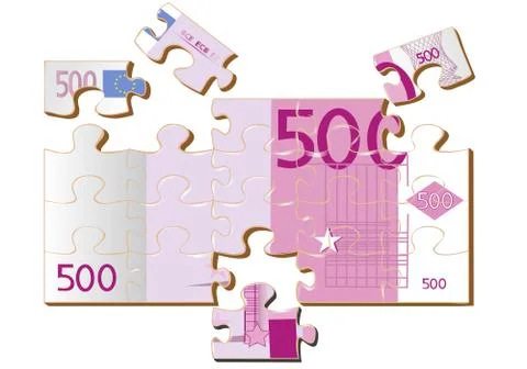 Stylized 500 euro Stock Illustration