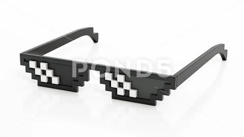 Pixel Glasses Meme. Like a Boss Meme. Pixelation, Accessory Optical  Fashion. 8 Bit Funky Logo Icon Stock Vector - Illustration of rapper,  shape: 276871943