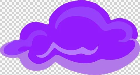 Stylized abstract cloud graphic is floating on transparent backdrop, layered Illustrazione stock