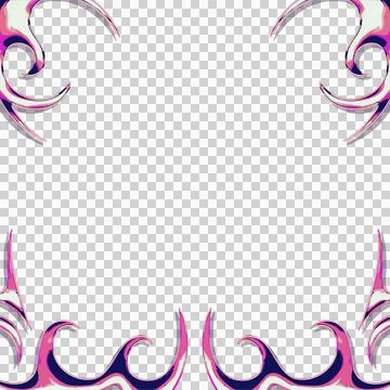 Stylized abstract frame is appearing in flat design with swirling borders on Stock Illustration