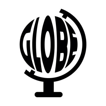 Stylized Abstract Globe Icon Design Stock Illustration