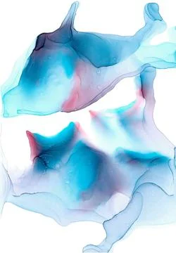 Stylized abstract image of ancient animals in fluid art technique Stock Illustration