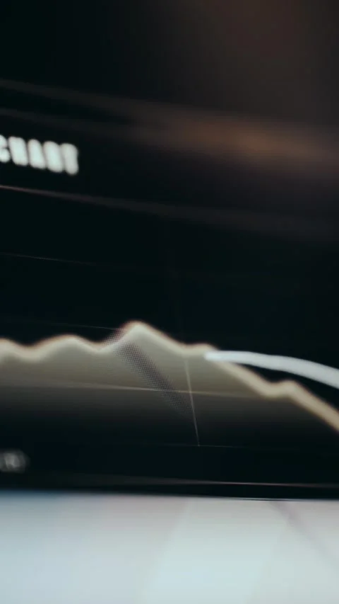 Stylized abstract line graph with flowing data line Stock-Footage 333451669
