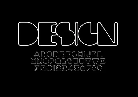 Stylized alphabet Stock Illustration