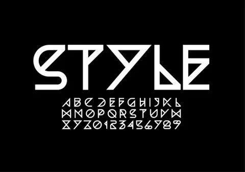 Stylized alphabet Stock Illustration