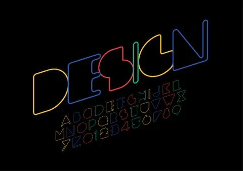 Stylized alphabet Stock Illustration