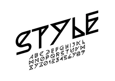Stylized alphabet Stock Illustration
