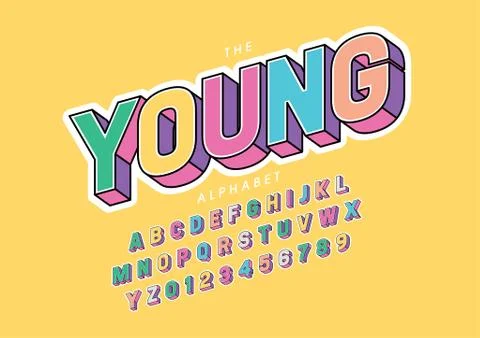 Stylized alphabet Stock Illustration
