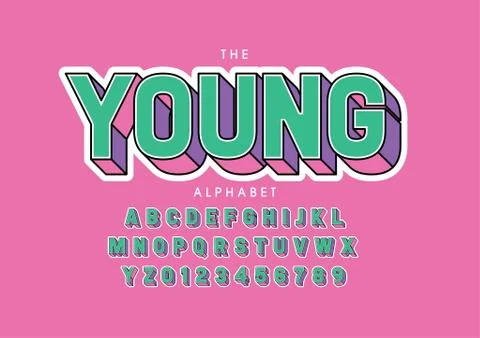 Stylized alphabet Stock Illustration