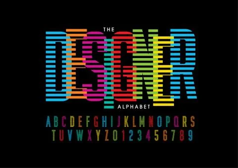 Stylized alphabet Stock Illustration