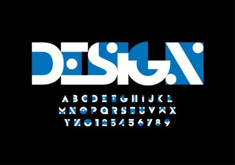 Stylized alphabet Stock Illustration
