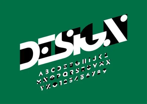 Stylized alphabet Stock Illustration