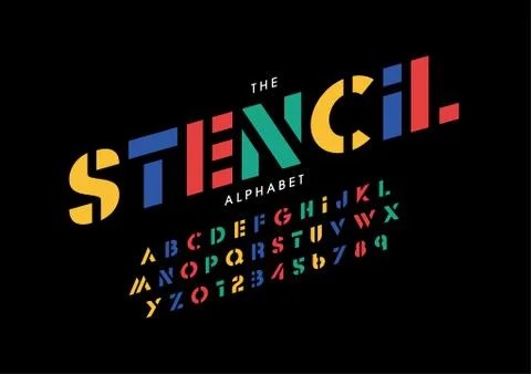 Stylized alphabet Stock Illustration
