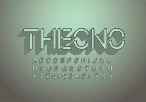 Stylized alphabet Stock Illustration