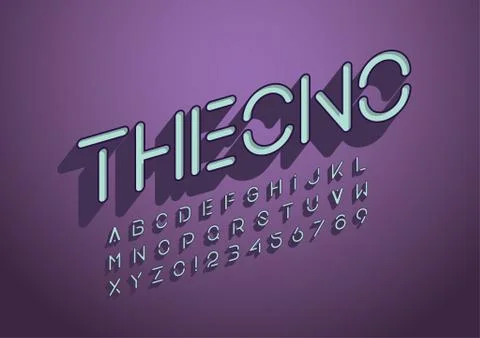 Stylized alphabet Stock Illustration