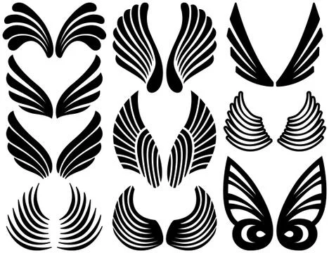 Stylized angel wings Illustration