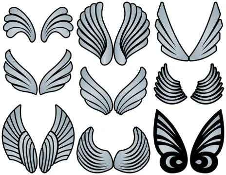 Stylized angel wings Иллюстрация