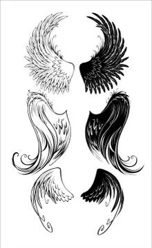 Stylized Angel Wings Stock Illustration