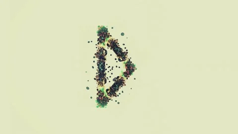 Stylized Animation of Letter D Stock Footage 155484057