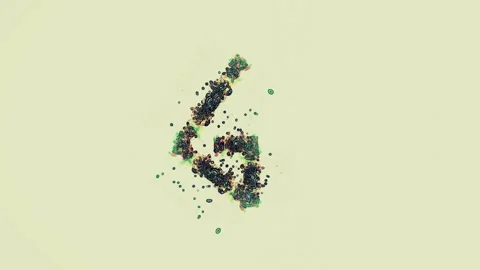 Stylized Animation of Letter G Stock Footage 155484071