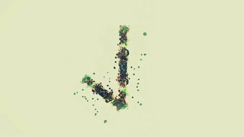Stylized Animation of Letter J Stock Footage 155484069