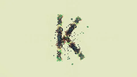 Stylized Animation of Letter K Stock Footage 155484079
