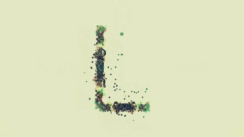 Stylized Animation of Letter L Stock Footage 155484078