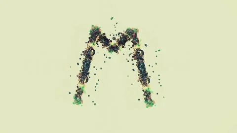 Stylized Animation of Letter M Stock Footage 155484081