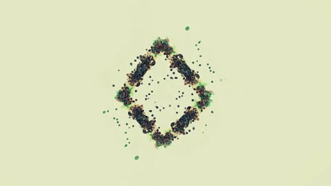 Stylized Animation of Letter O Stock Footage 155484082
