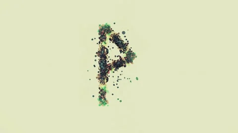 Stylized Animation of Letter P Stock Footage 155484091