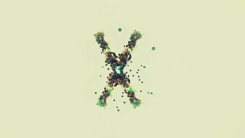 Stylized Animation of Letter X Stock Footage 155484134