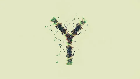 Stylized Animation of Letter Y Stock Footage 155484133