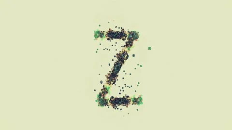 Stylized Animation of Letter Z Stock Footage 155484140