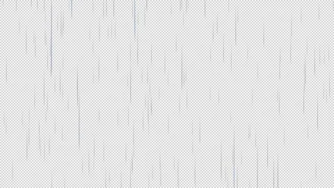 Stylized Anime Rain Loop with Alpha Channel for Atmospheric Scene Overlay Stock Footage 333029480