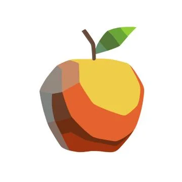 Stylized apple Stock-Illustration