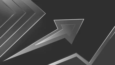 Stylized arrows and chevrons pointing upward on a dark background, geometri.. Stock Footage 329833598