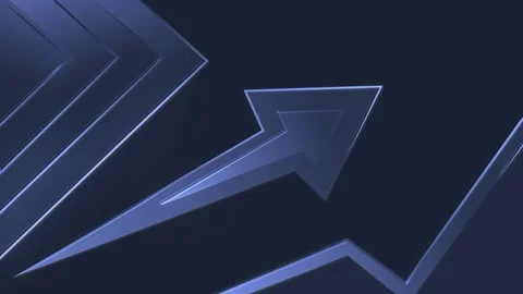 Stylized arrows and chevrons pointing upward on a dark background, geometri.. Stock Footage 329833656