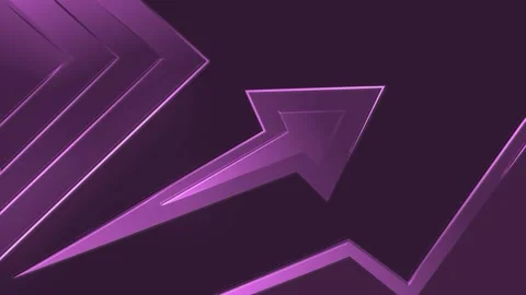 Stylized arrows and chevrons pointing upward on a dark background, geometri.. Stock Footage 329842412