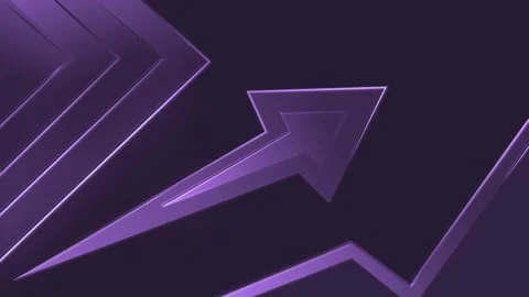 Stylized arrows and chevrons pointing upward on a dark background, geometri.. Stock Footage 329842438