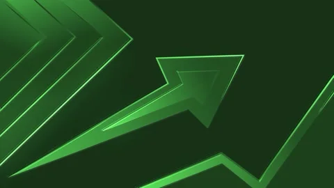 Stylized arrows and chevrons pointing upward on a dark background, geometri.. Stock Footage 329842445