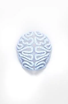 Stylized Artificial Intelligence Brain 스톡 일러스트