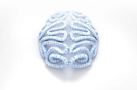 Stylized Artificial Intelligence Brain 스톡 일러스트