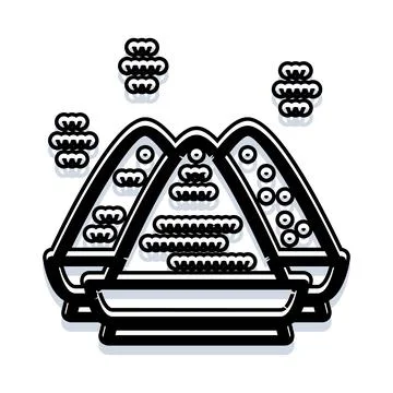 Stylized asian pagodas or ancient temple structures Ilustración de archivo