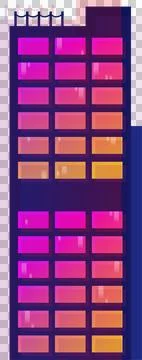 Stylized audio level meter is displaying gradient bars in flat design on Stock Illustration
