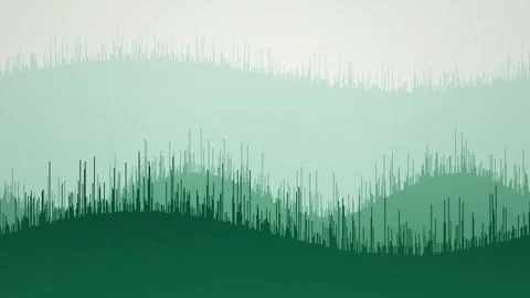 Stylized audio waveforms flicker and drift in a seamless loop Stock Footage 341275155