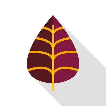 Stylized autumn leaf vector illustration flat design Illustrazione stock