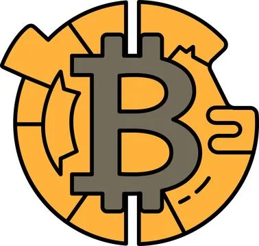 A stylized B with a broken line through it Stock Illustration