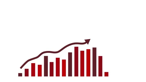 Stylized Bar Graph with Upward Trend Ani... | Stock Video | Pond5