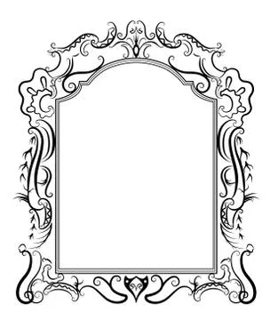 Stylized baroque frame Stock Illustration