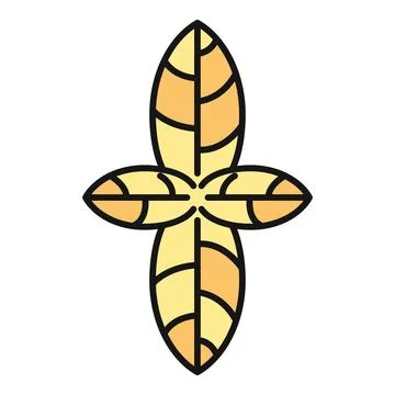 Stylized basil leaves icon representing herb spice Illustrazione stock